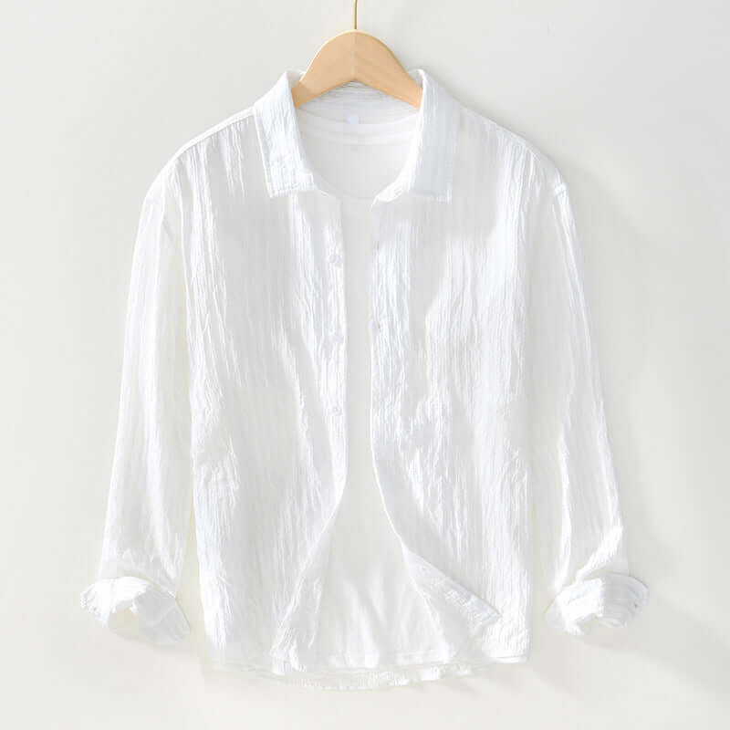 Men's Casual Long Sleeve Cotton Shirt, Regular Fit