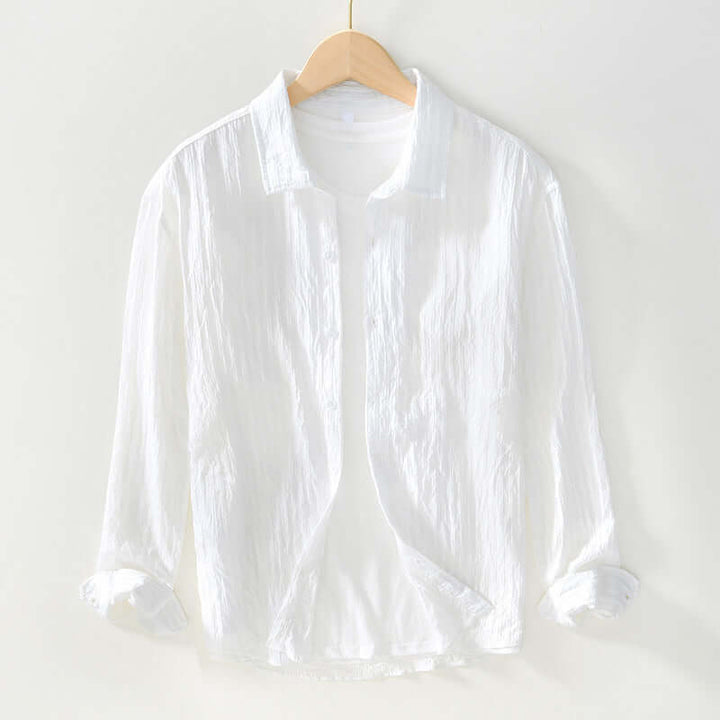 Men's Casual Long Sleeve Cotton Shirt, Regular Fit