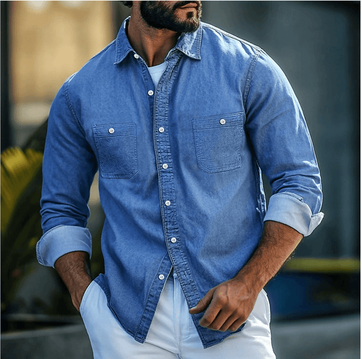 Slim Fit Denim Shirt: Sustainable & Versatile