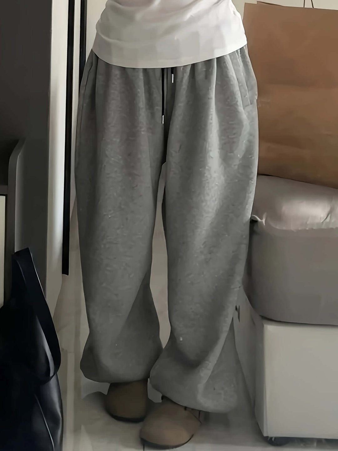 Women's Wide-Leg Elastic Waistband Loungewear