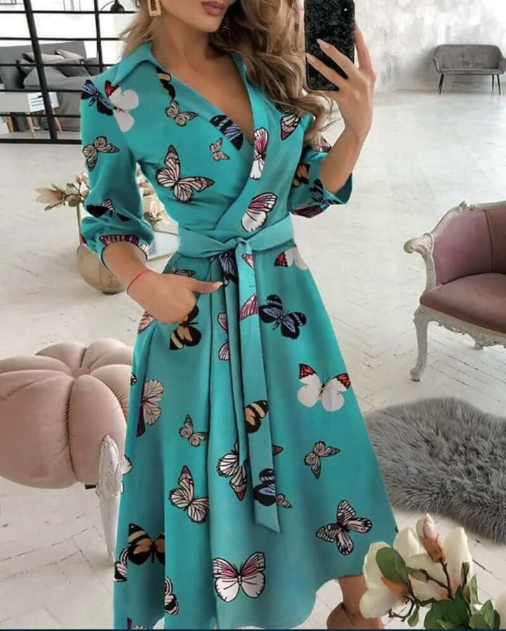 Elegant Midi Wrap Dress for Women