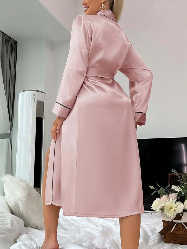 Women's Luxurious Satin Kimono Robe: Elegant & Relaxed Loungewear
