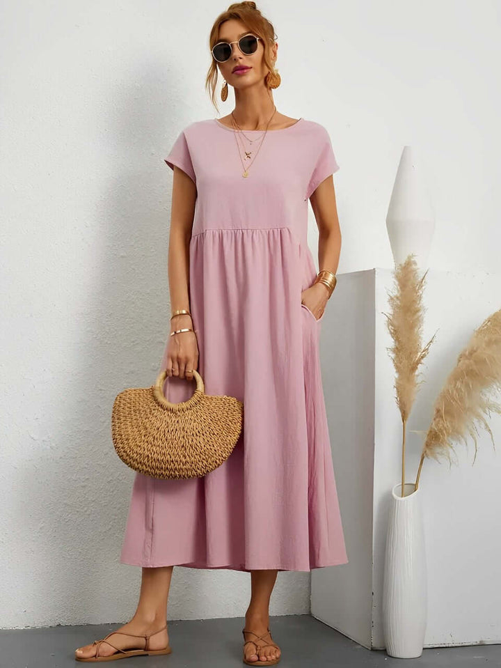 Summer Cotton Dress: Relaxed Fit, Breathable & Comfortable
