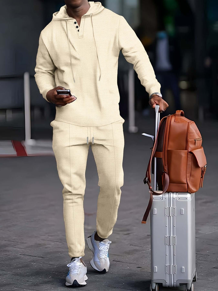Men's Comfortable Tracksuit Set: Hoodie & Joggers