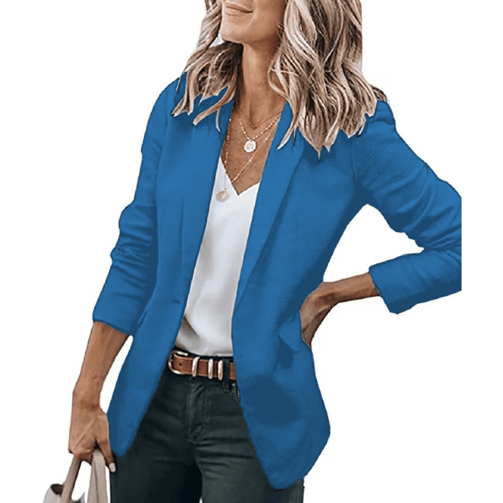 Women's Tailored Blazer: Long Sleeve Formal Jacket