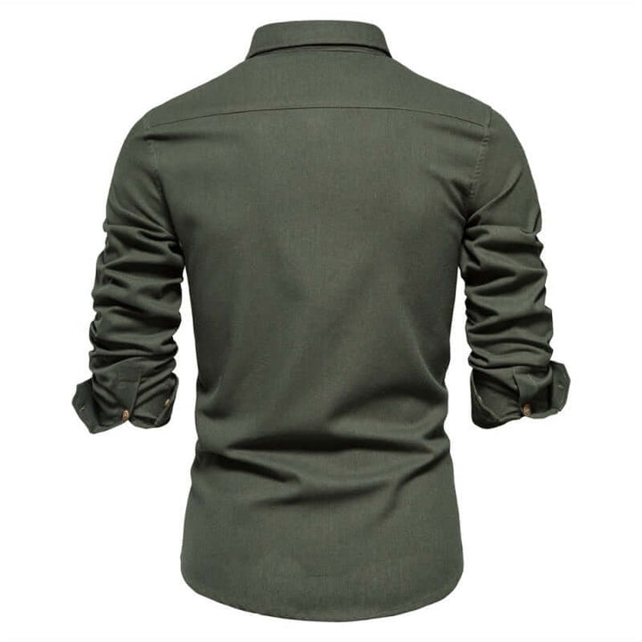Men's Slim Fit Button-Down Shirt: Casual & Comfortable