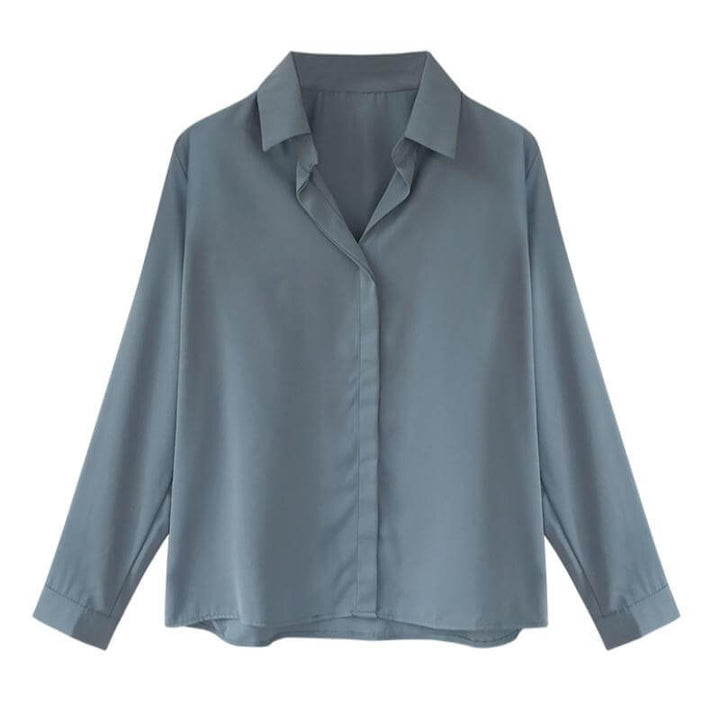 Women's Long Sleeve Elegant Chiffon Blouse