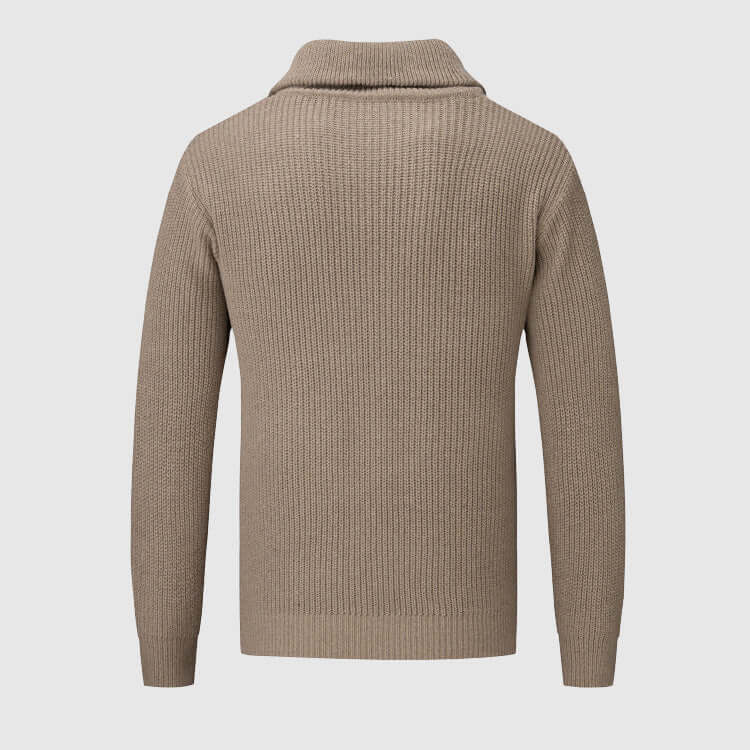 Men's Half-Zip Knit Sweater: Warm, Stylish & Comfortable