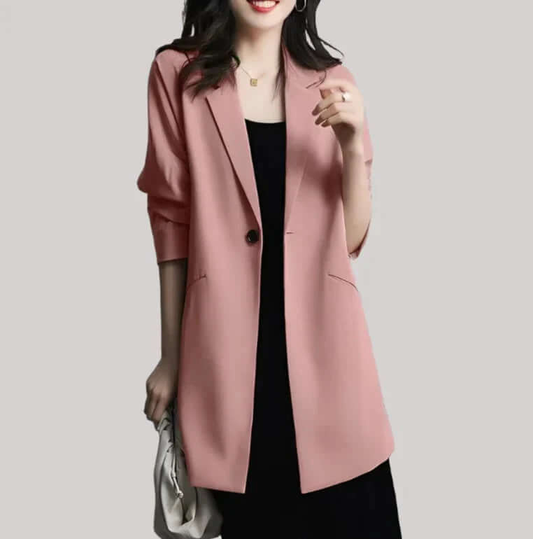 Women's Vintage-Style Long-Sleeve Blazer