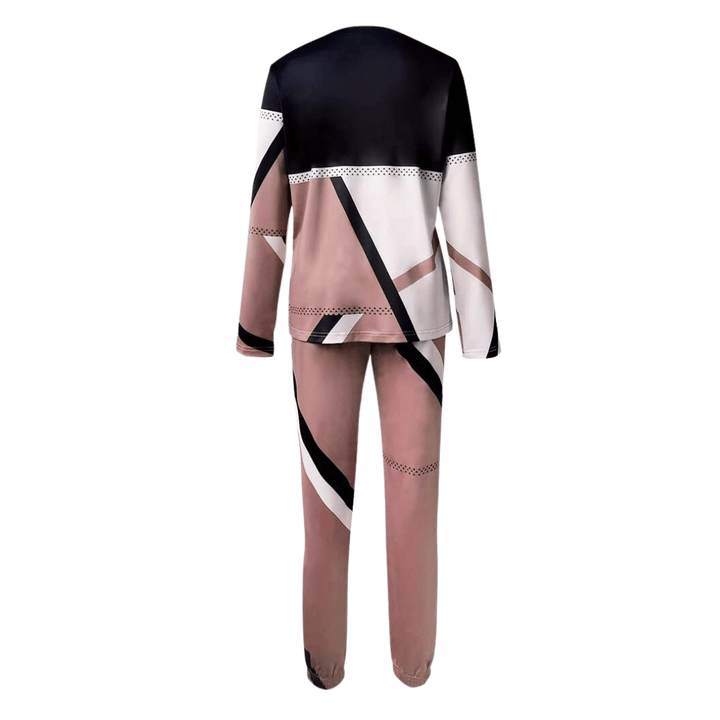 Women's Geometric Knit Two-Piece Sweatsuit