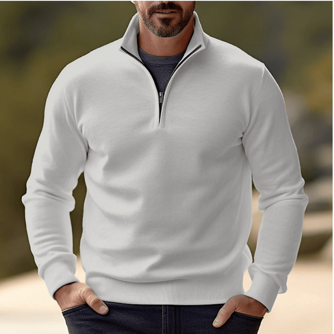Men"s Casual Half-Zip Knit Sweater