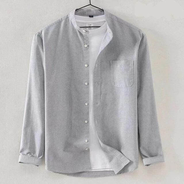 Men's High-Collar Fitted Shirt