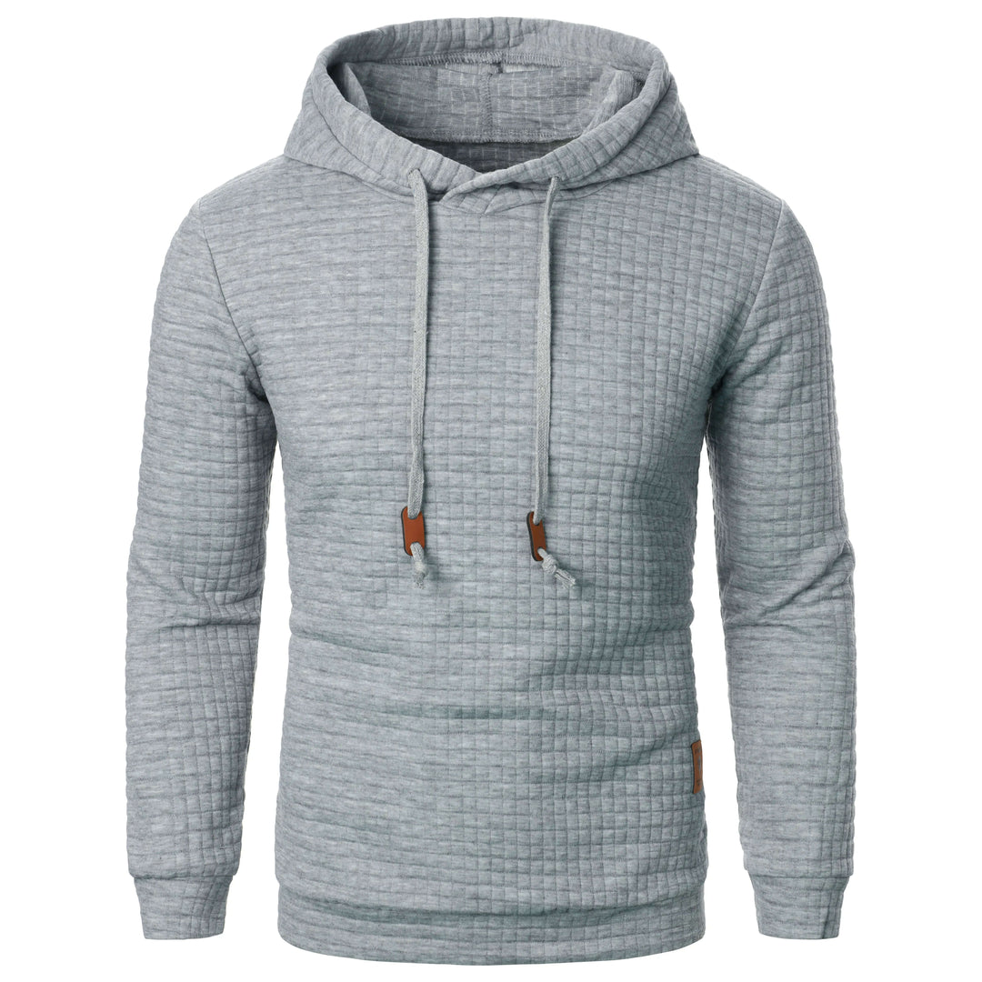 Men's Casual Check Hoodie Sweatshirt