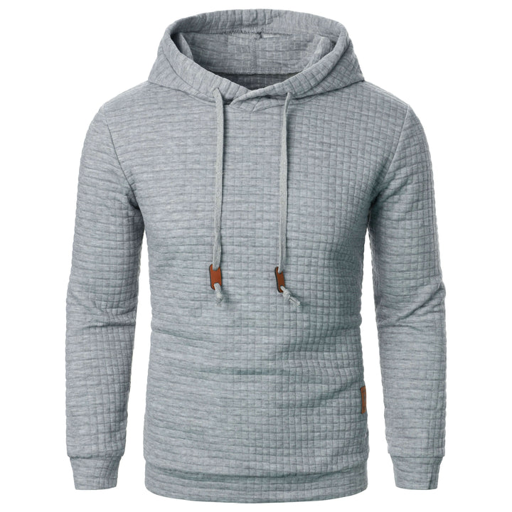 Men's Casual Check Hoodie Sweatshirt