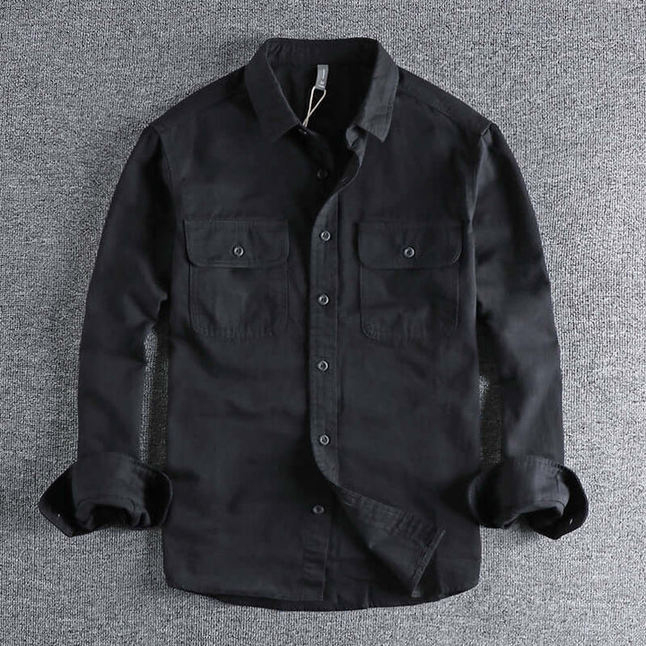Men's Long Sleeve Solid Work Shirt