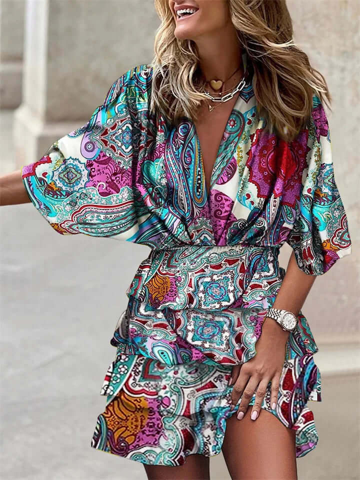 Women's Long Sleeve Summer Dress: Flowy Casual Dress