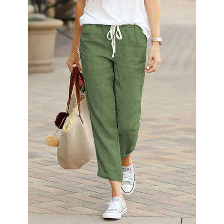 Women's Relaxed Fit Cropped Casual Trousers