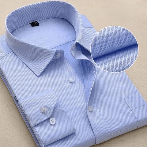Men's Modern Long-Sleeve Shirt: Slim Fit, Breathable Cotton Blend