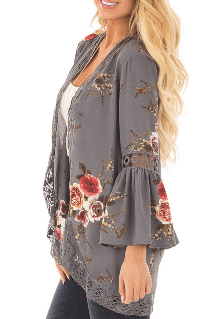 Women's Casual Patchwork Print Top