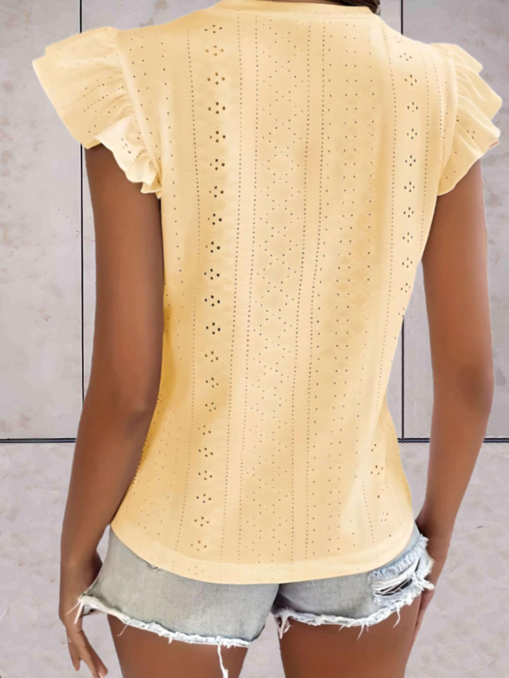 Women's Sleeveless Ruffled Casual Top