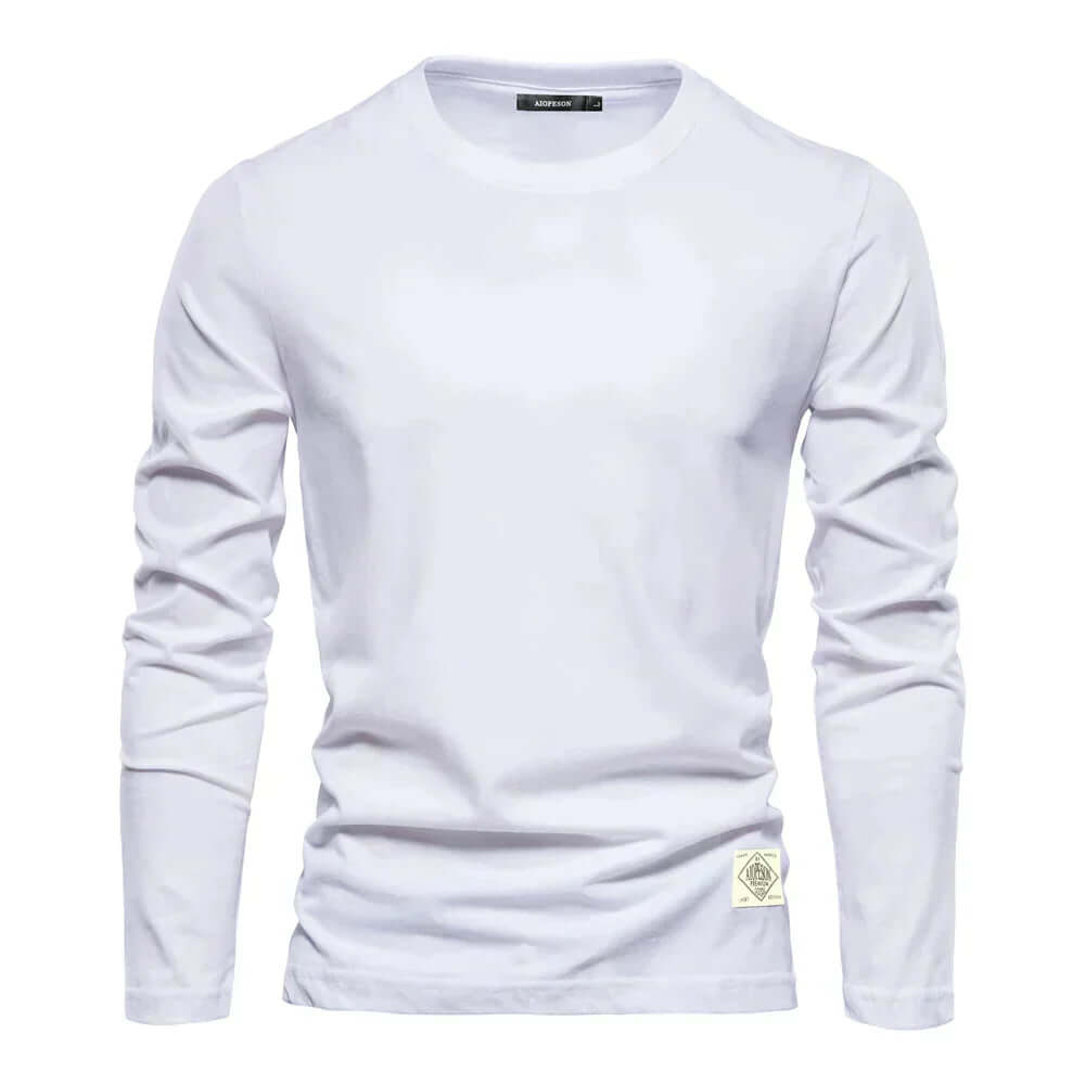 Men's Long-Sleeve Casual Crewneck T-Shirt: Relaxed Fit Tee