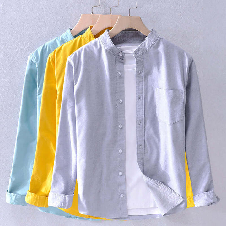 Men's Long Sleeve Button-Down Shirt: Slim Fit Casual & Formal Shirt