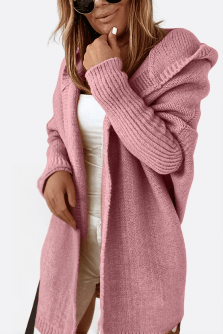 Women's Knit Hooded Casual Coat
