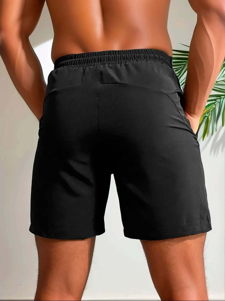 Men's Athletic Performance Shorts: Breathable, Lightweight & Zip Pocket