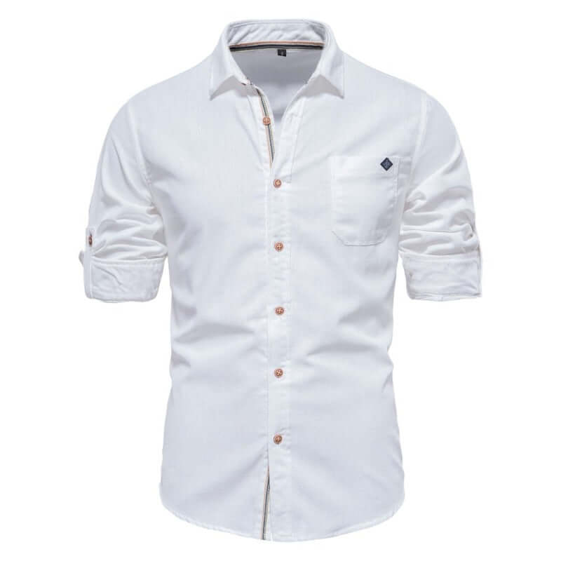 Men's Slim Fit Button-Down Shirt: Casual & Comfortable