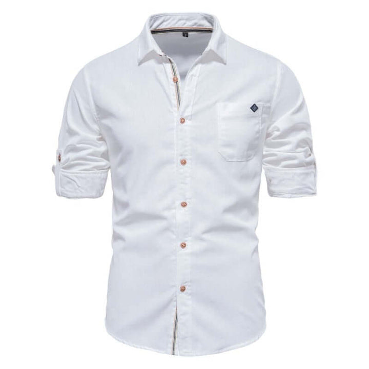 Men's Slim Fit Button-Down Shirt: Casual & Comfortable