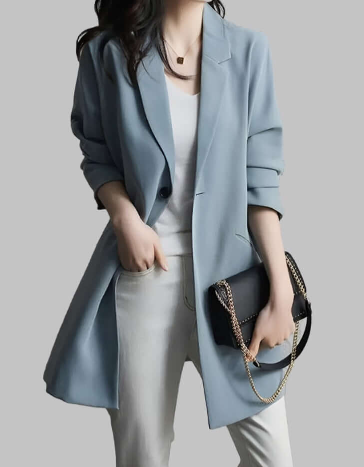 Women's Vintage-Style Long-Sleeve Blazer