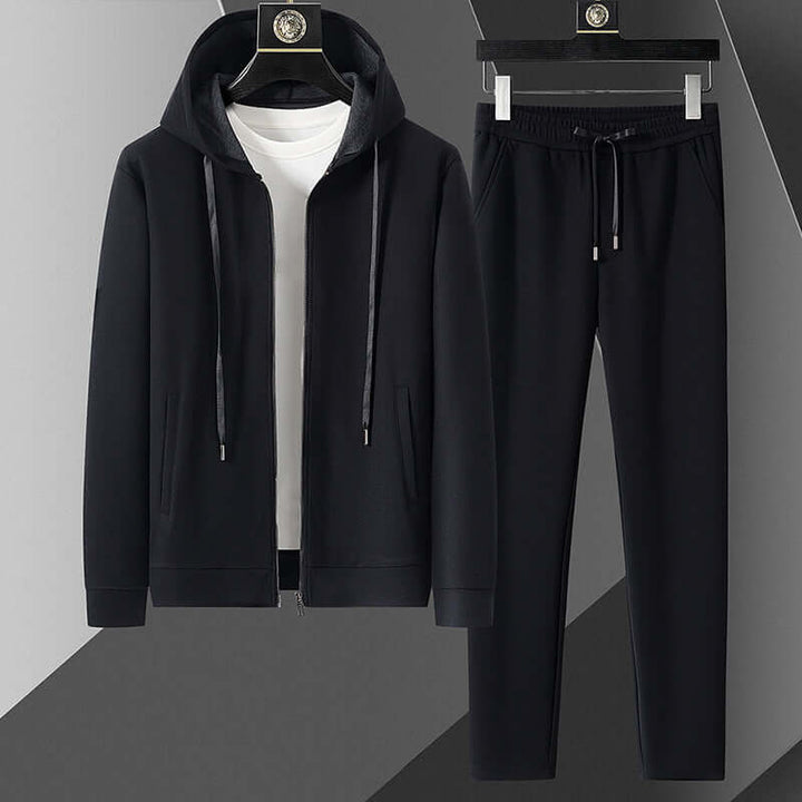 Men's Slim Fit Hoodie & Joggers Set: Comfortable Cotton Blend Activewear