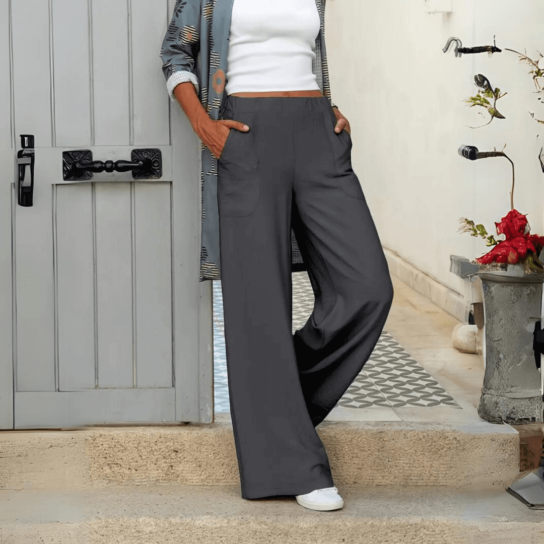 Women's High-Waisted Wide Leg Trousers