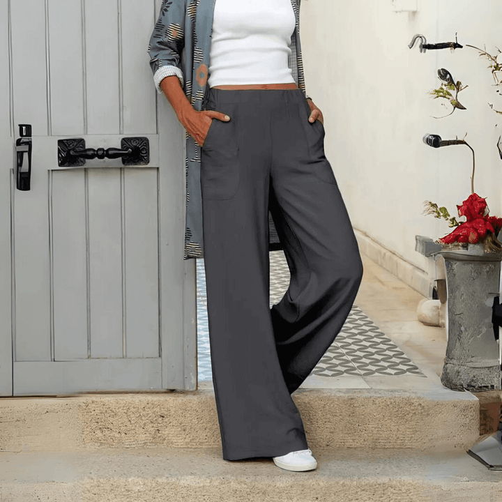 Women's High-Waisted Wide Leg Trousers