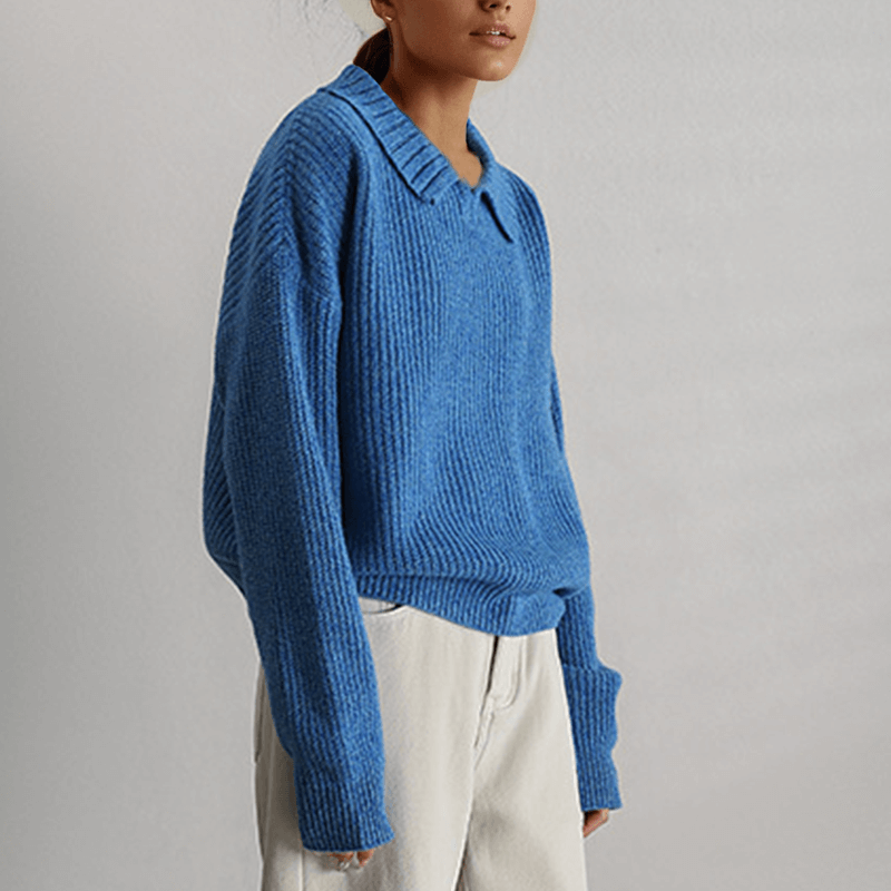 Women's Long-Sleeve Knitted Loose Sweater