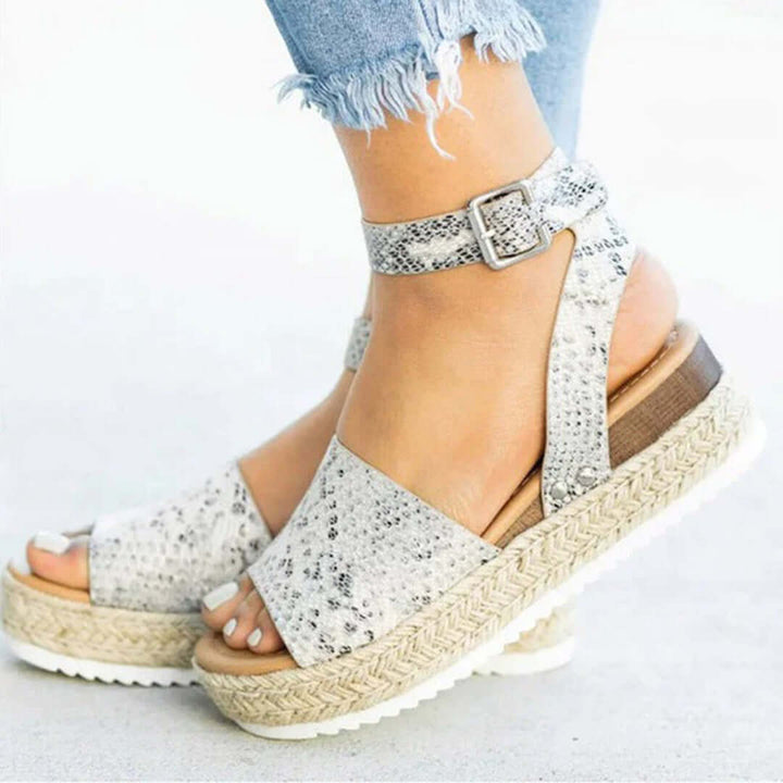 Women's Platform Espadrille Sandals with Ankle Strap
