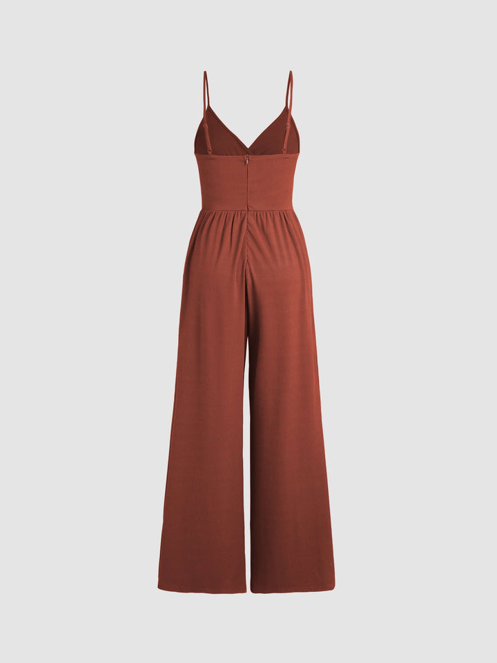Women's Wide Leg Sleeveless Jumpsuit
