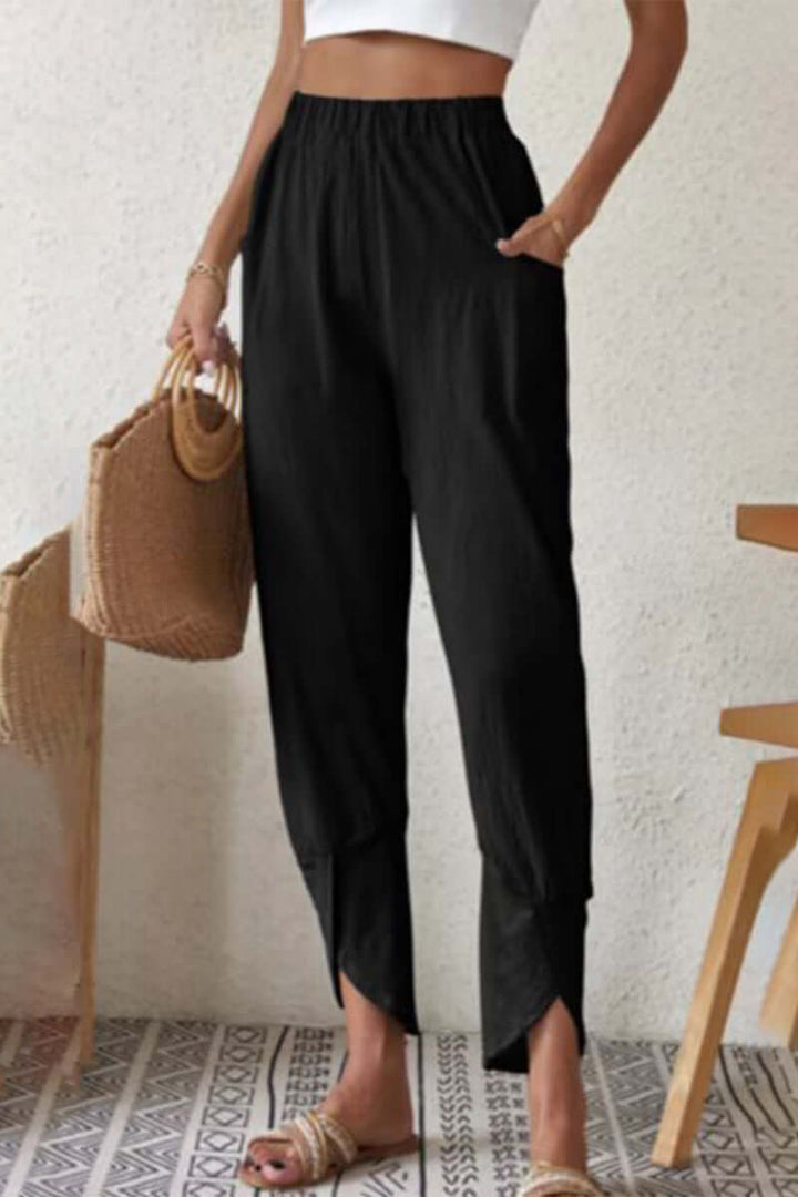 Women's High-Waisted Loose Fit Casual Pants
