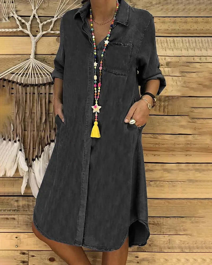 Women's Casual Summer Round Neck Flowy Dress