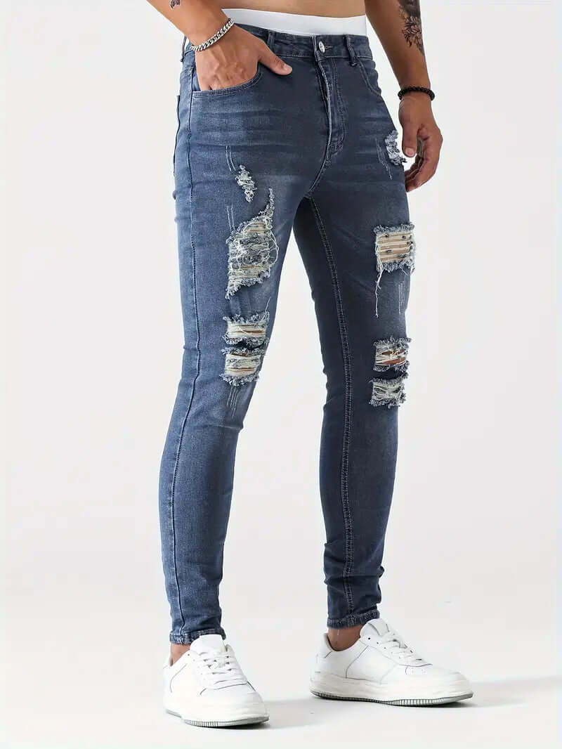 Men's Ripped Skinny Jeans: Casual Comfort & Style