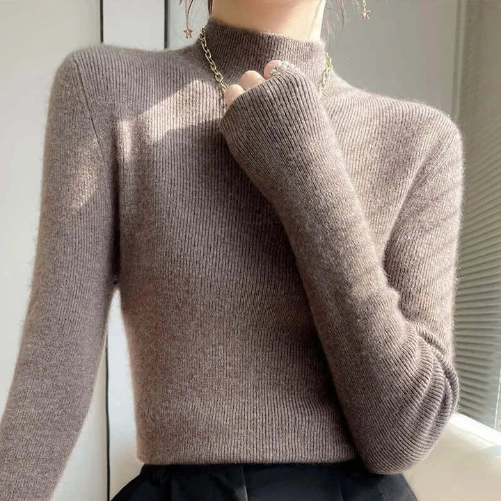 Women's Half-Turtleneck Long-Sleeve Knit Sweater