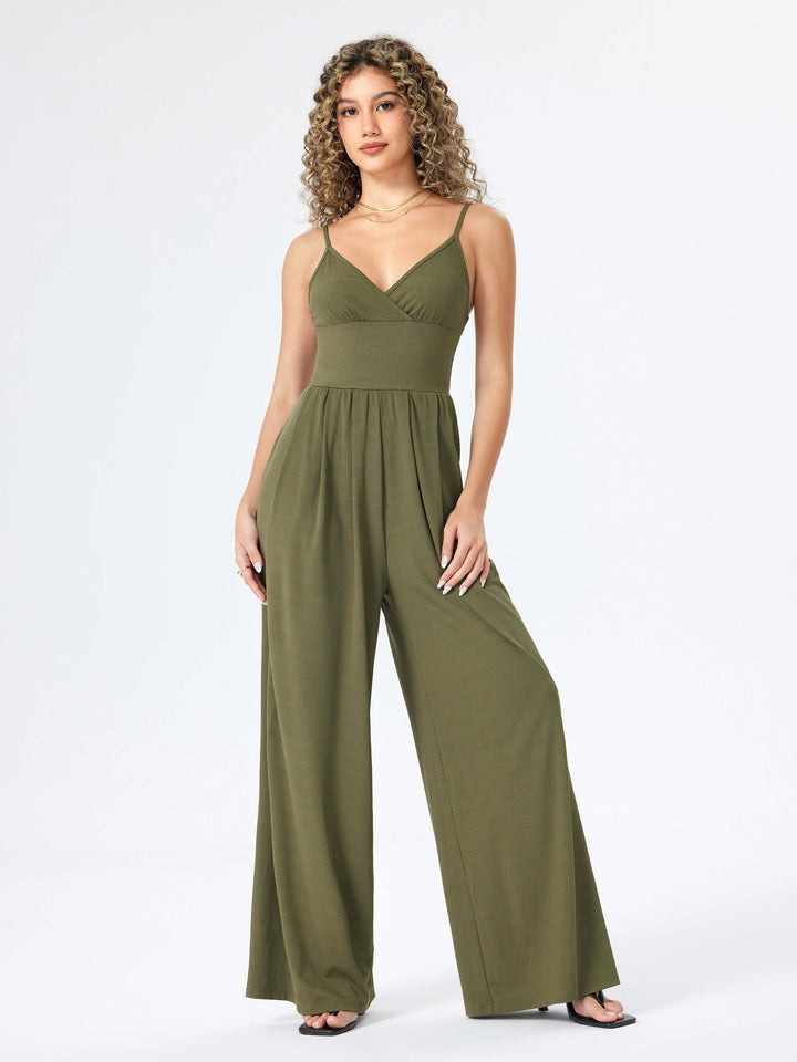 Women's Wide Leg Sleeveless Jumpsuit