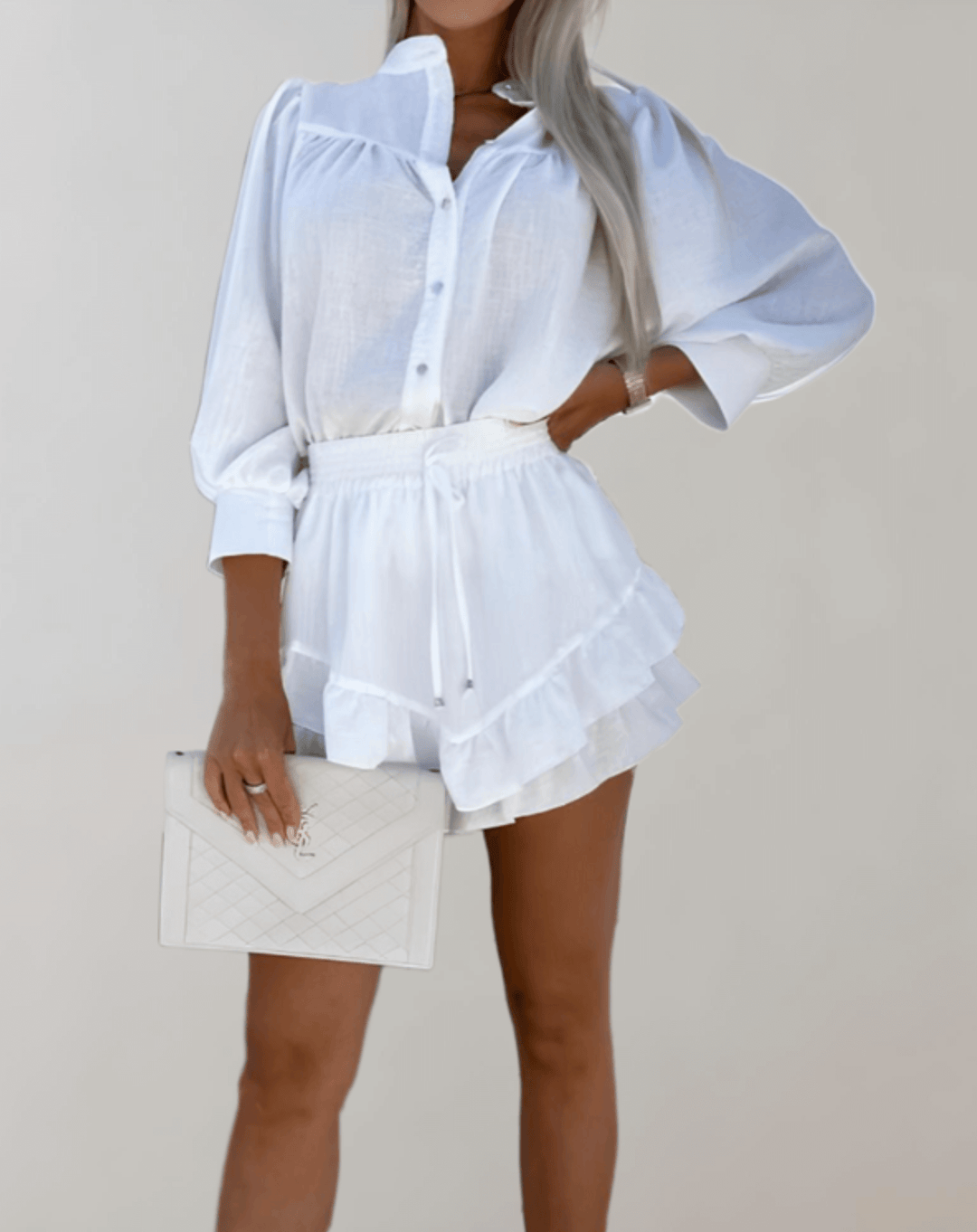 Women's Tweed Co-Ord Set: Chic Blazer & Skirt Outfit