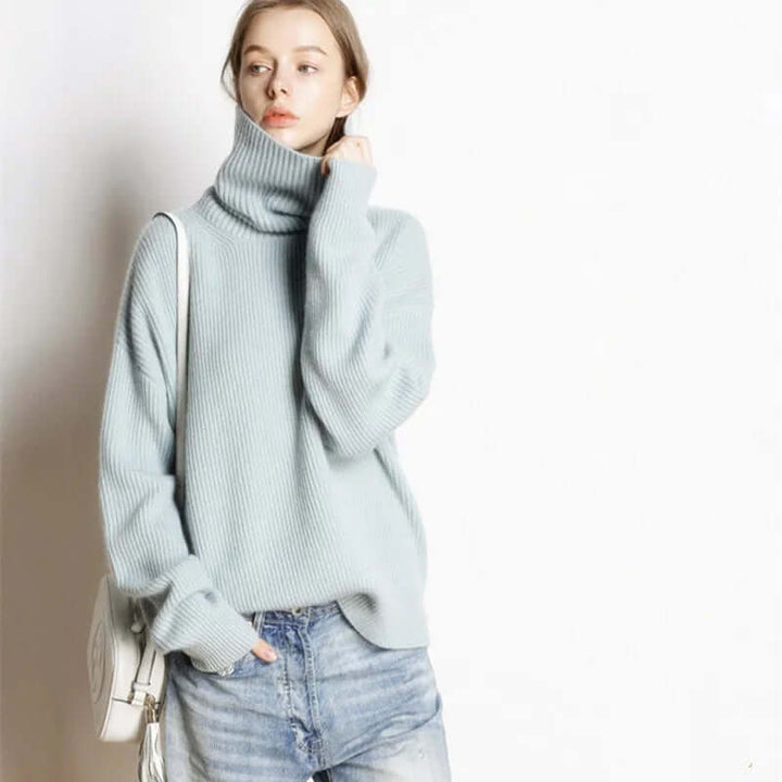 Women's Warm Winter Turtleneck Knit Sweater