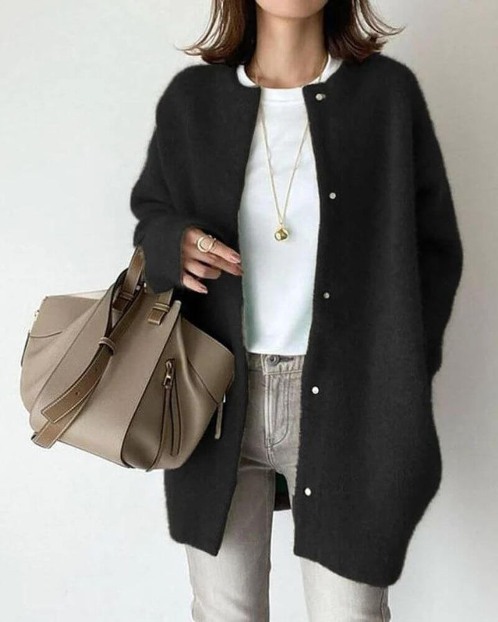 Women's Relaxed Knit Cardigan: Soft, Cozy, Long Sleeve