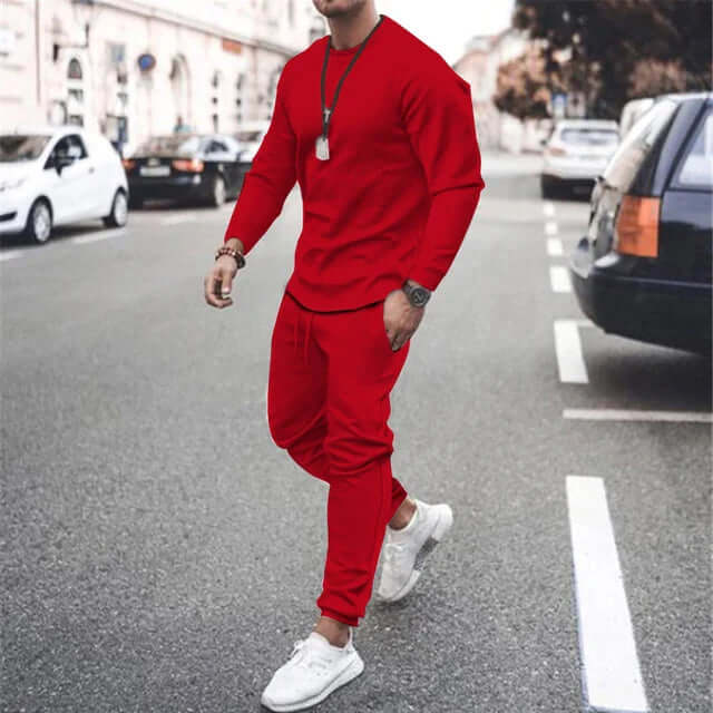 Men's Soft Long-Sleeve Top & Jogger Set