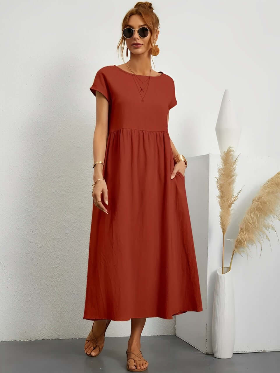Summer Cotton Dress: Relaxed Fit, Breathable & Comfortable