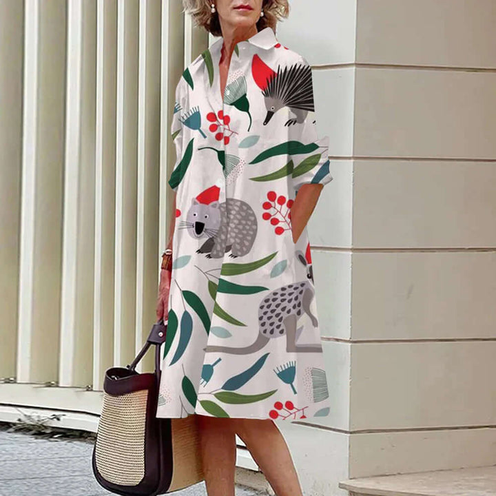 Elegant Knee-Length Polyester Dress