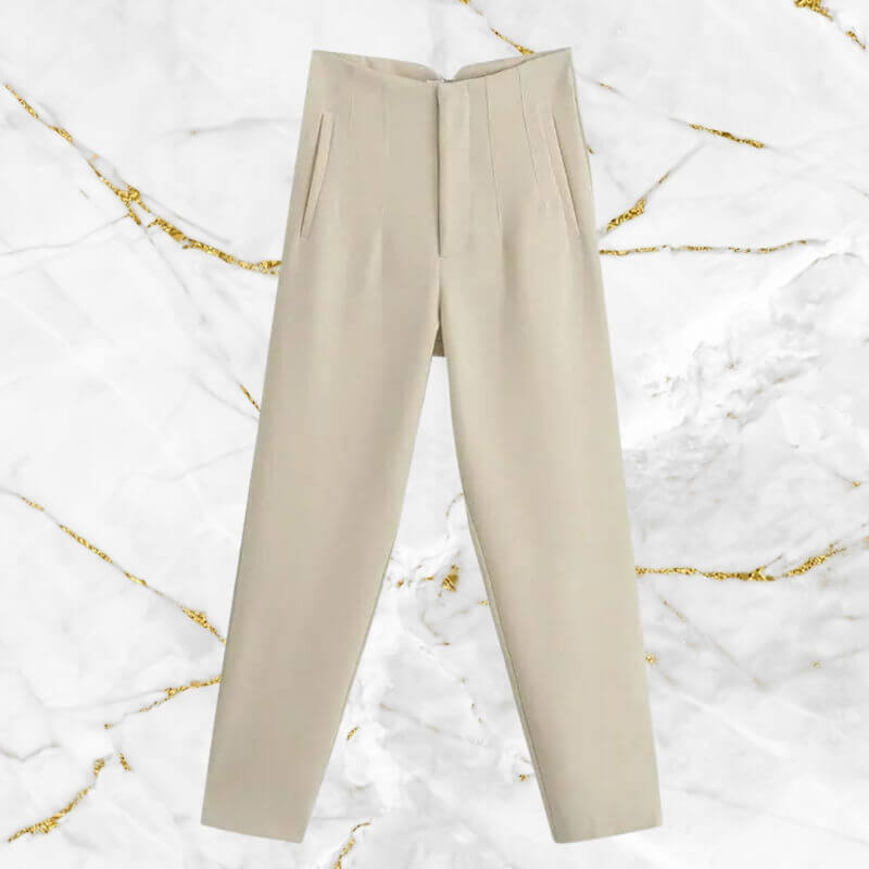 Women's High Waist Pencil Trousers: Vintage Style