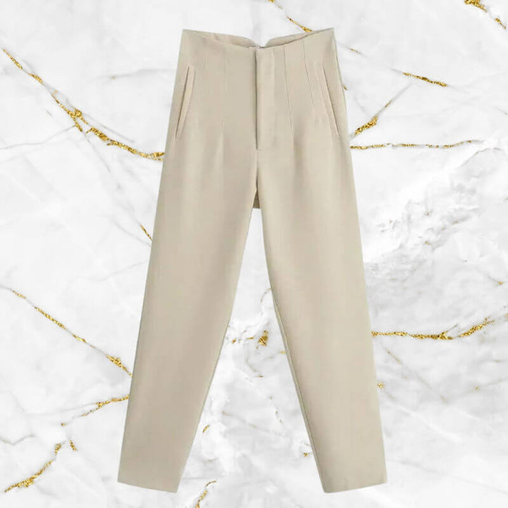 Women's High Waist Pencil Trousers: Vintage Style